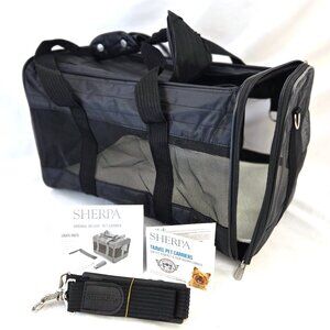 NIB Sherpa Original Deluxe Travel Pet Carrier, Airline Approved - Black, Large